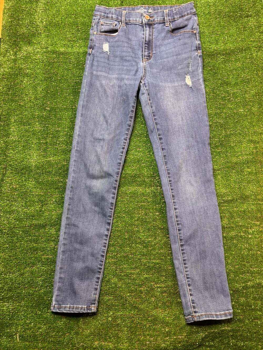 Jordache Girls Skinny Distressed Medium Wash Jeans Size 16